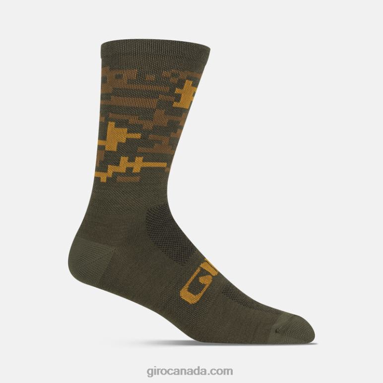 Giro Trail Green Camo Unisex Seasonal Merino Wool Sock 46F4N908