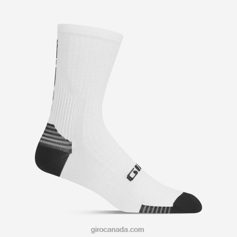 Giro White/Black Unisex Hrc+ Grip Sock 46F4N868