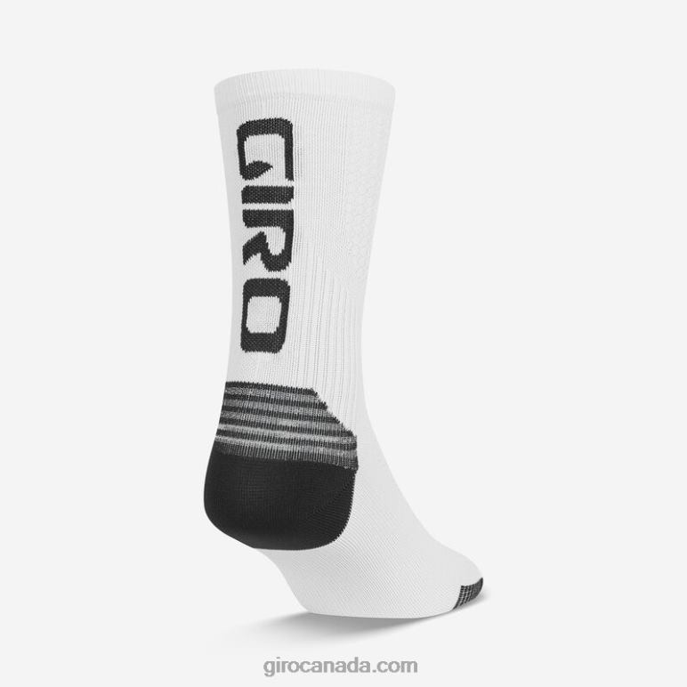 Giro White/Black Unisex Hrc+ Grip Sock 46F4N868