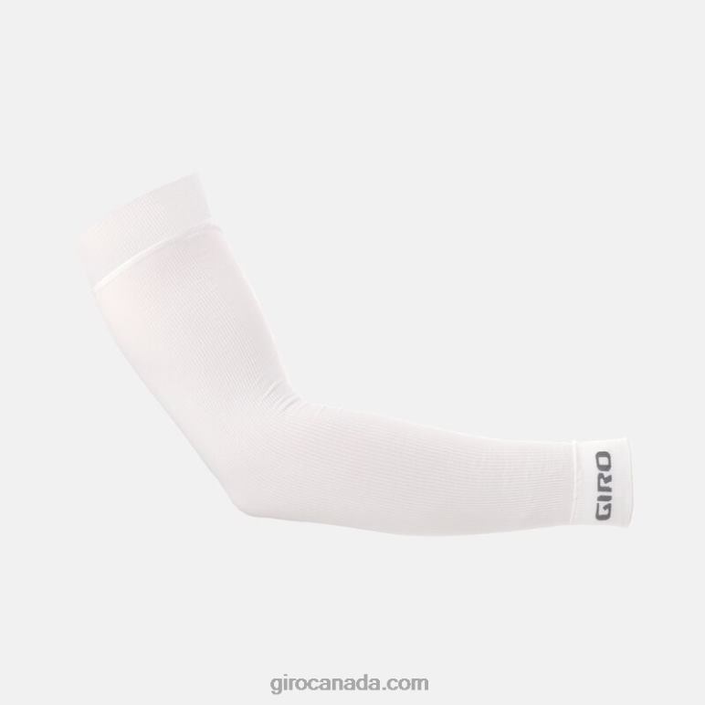 Giro White Unisex Chrono Uv Arm Sleeves 46F4N223
