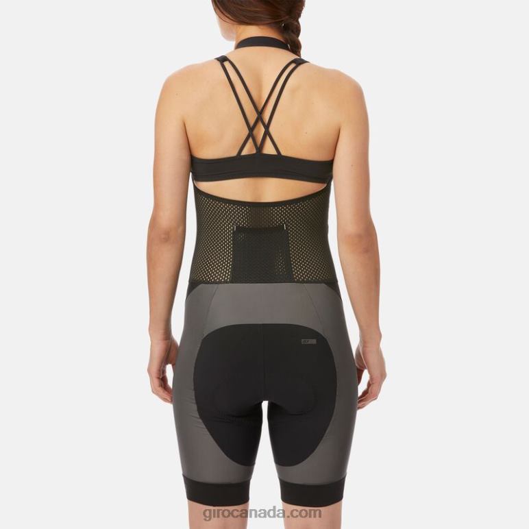 Giro Black Reflective Women Chrono Expert Reflective Halter Bib Short 46F4N933