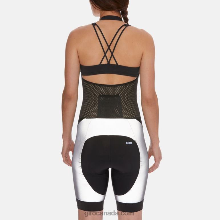 Giro Black Reflective Women Chrono Expert Reflective Halter Bib Short 46F4N933