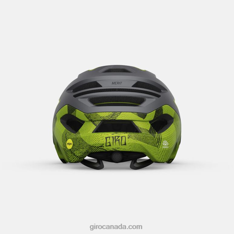 Giro Matte Metallic Black/Ano Lime Unisex Merit Spherical Helmet 46F4N475