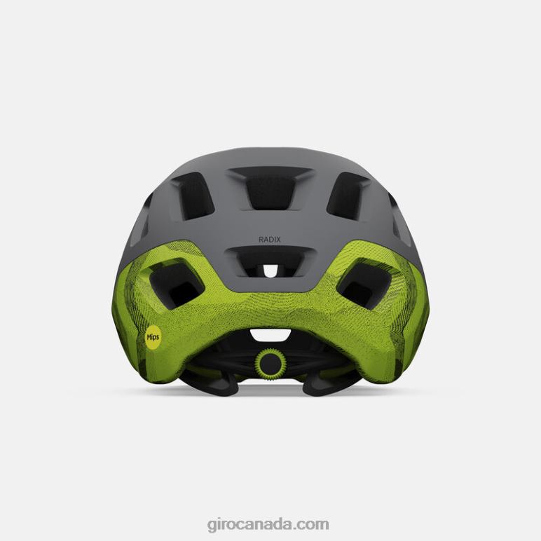 Giro Matte Metallic Black/Ano Lime Unisex Radix Mips Helmet 46F4N627