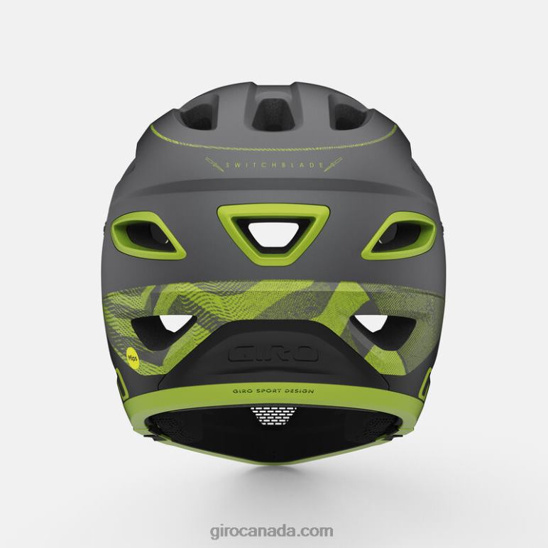 Giro Matte Metallic Black/Ano Lime Unisex Switchblade Mips Helmet 46F4N556