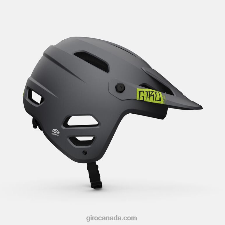 Giro Matte Metallic Black/Ano Lime Unisex Tyrant Spherical Helmet 46F4N283
