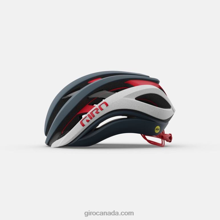 Giro Matte Portaro Grey/White/Red Unisex Aether Spherical Helmet 46F4N270