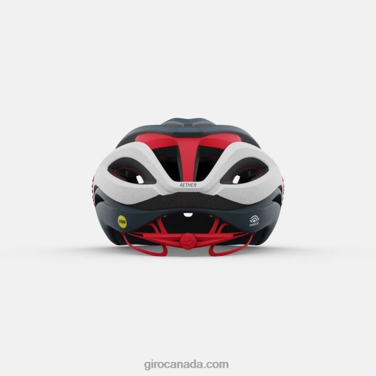 Giro Matte Portaro Grey/White/Red Unisex Aether Spherical Helmet 46F4N270