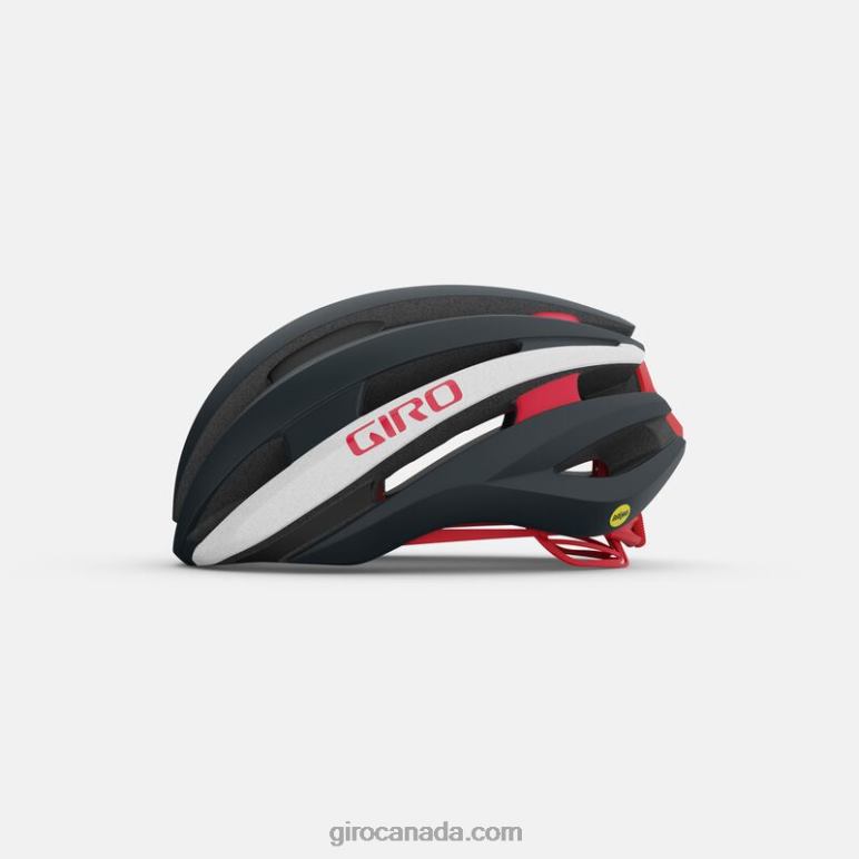 Giro Matte Portaro Grey/White/Red Unisex Synthe Mips Ii Helmet 46F4N483
