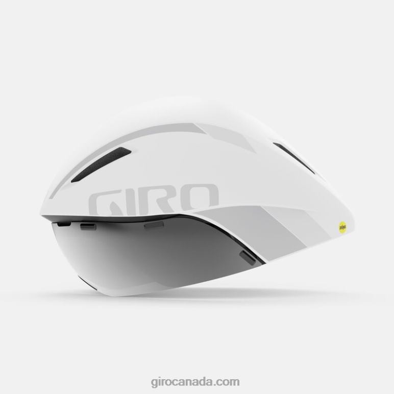 Giro Matte White/Silver Unisex Aerohead Mips Helmet 46F4N312