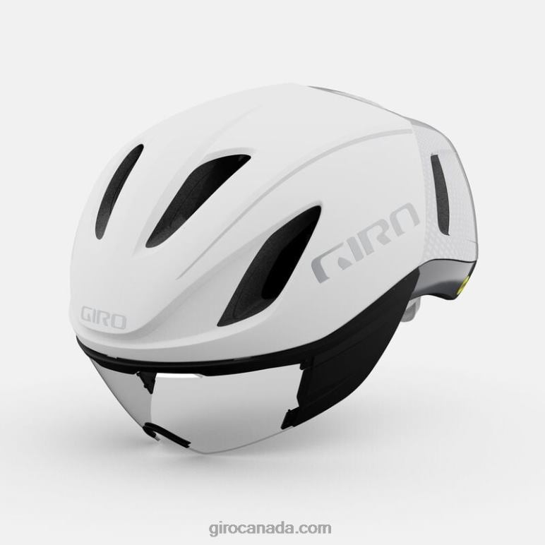 Giro Matte White/Silver Unisex Vanquish Mips Helmet 46F4N633