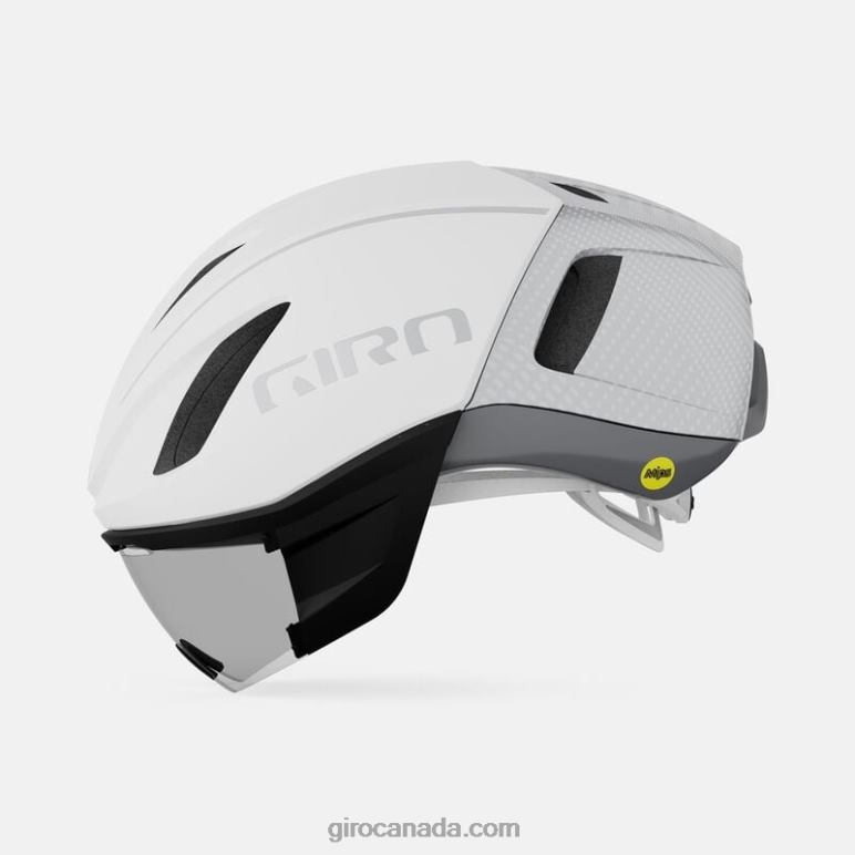 Giro Matte White/Silver Unisex Vanquish Mips Helmet 46F4N633