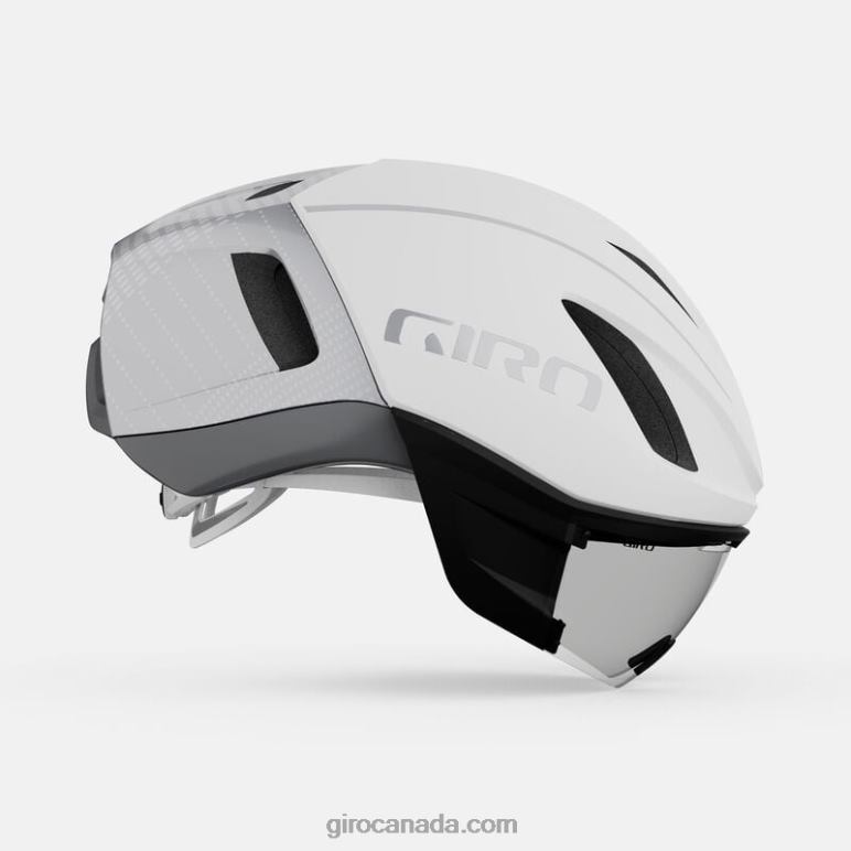 Giro Matte White/Silver Unisex Vanquish Mips Helmet 46F4N633