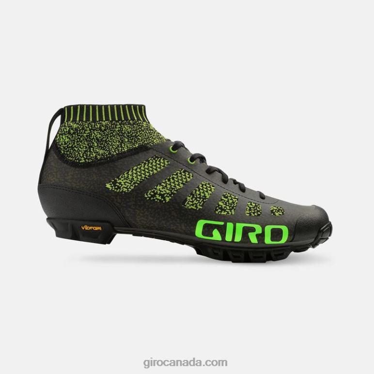 Giro Lime/Black Unisex Empire Vr70 Knit Shoe 46F4N1057