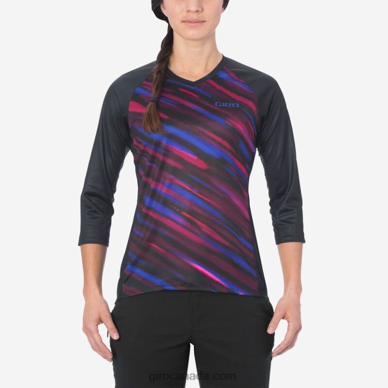 Giro Black Blur Women Roust 3/4 Jersey 46F4N698
