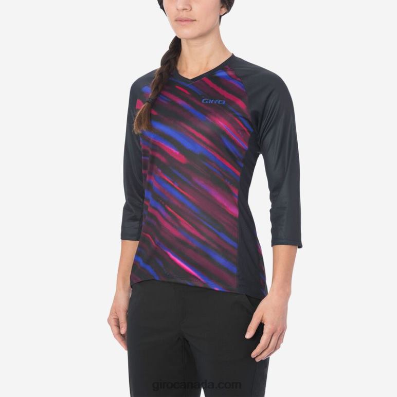 Giro Black Blur Women Roust 3/4 Jersey 46F4N698