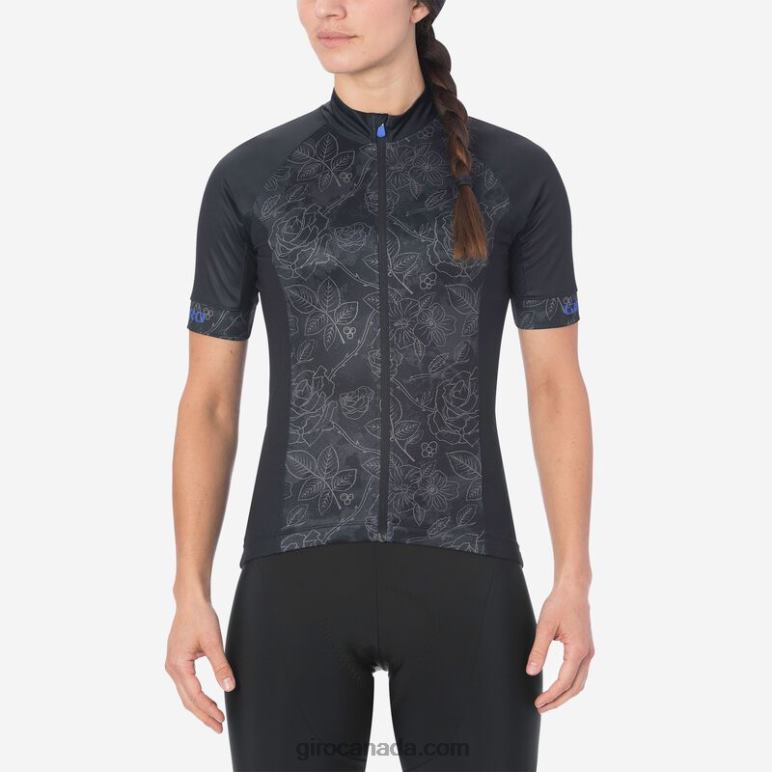 Giro Black Floral Women Chrono Sport Jersey 46F4N1233