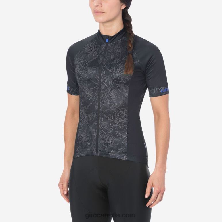 Giro Black Floral Women Chrono Sport Jersey 46F4N1233