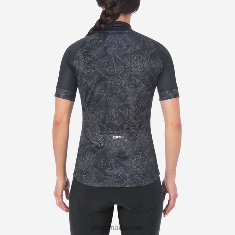 Giro Black Floral Women Chrono Sport Jersey 46F4N1233