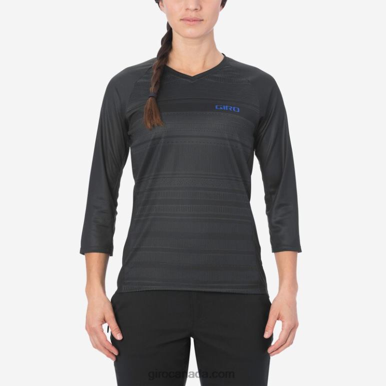 Giro Black Lines Women Roust 3/4 Jersey 46F4N1251