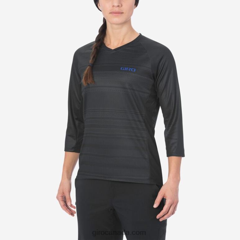 Giro Black Lines Women Roust 3/4 Jersey 46F4N1251