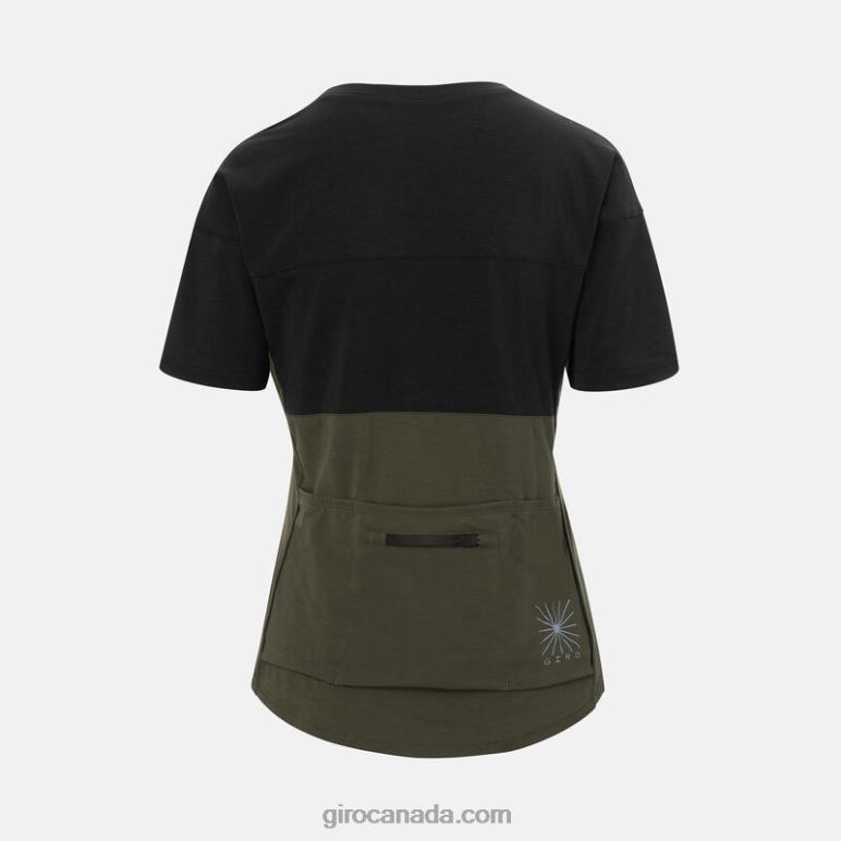 Giro Black/Trail Green Women Ride Jersey 46F4N1120