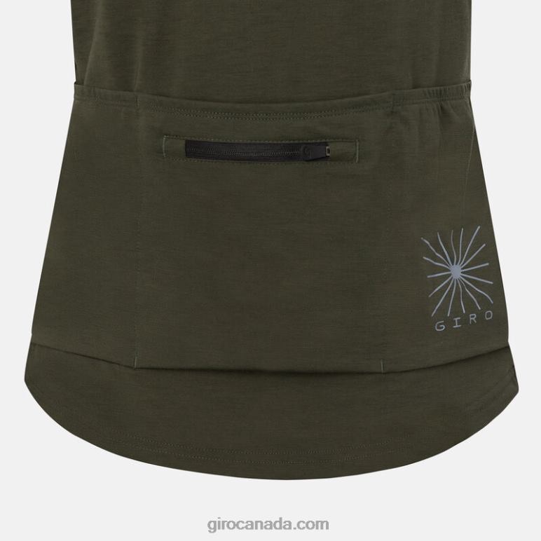 Giro Black/Trail Green Women Ride Jersey 46F4N1120