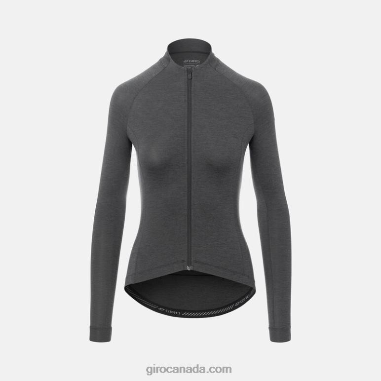 Giro Charcoal Heather Women New Road Ls Jersey 46F4N521