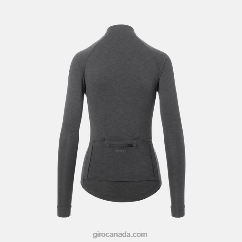 Giro Charcoal Heather Women New Road Ls Jersey 46F4N521