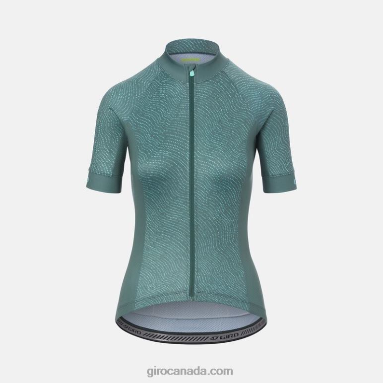 Giro Grey Green Pounce Women Chrono Sport Jersey 46F4N1236