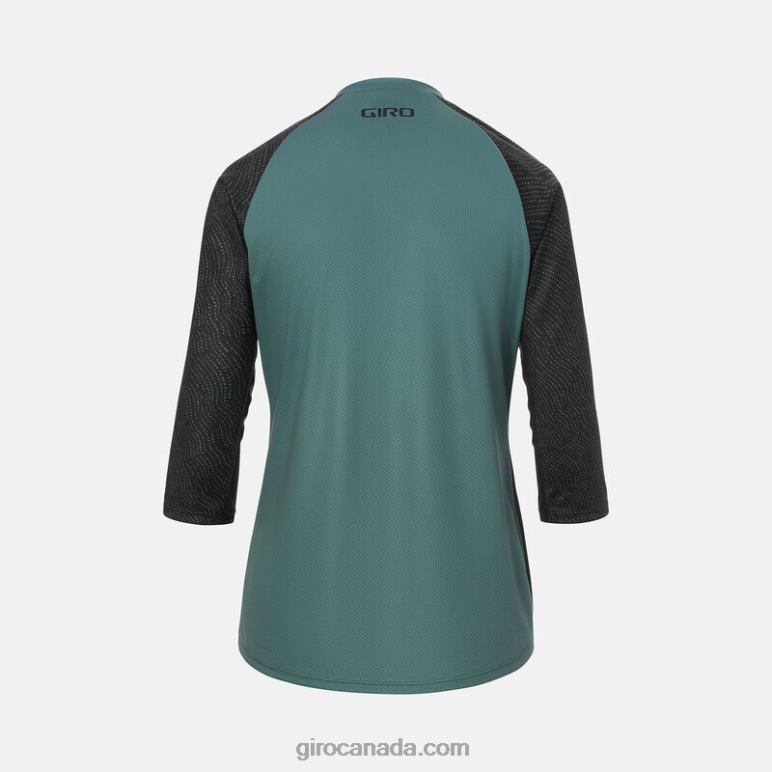 Giro Grey Green Pounce Women Roust 3/4 Jersey 46F4N1253