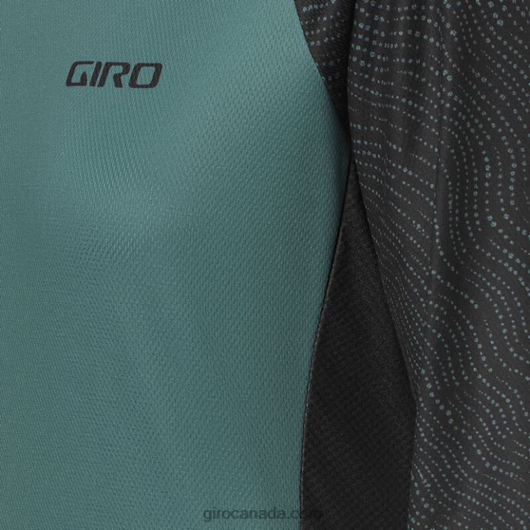 Giro Grey Green Pounce Women Roust 3/4 Jersey 46F4N1253