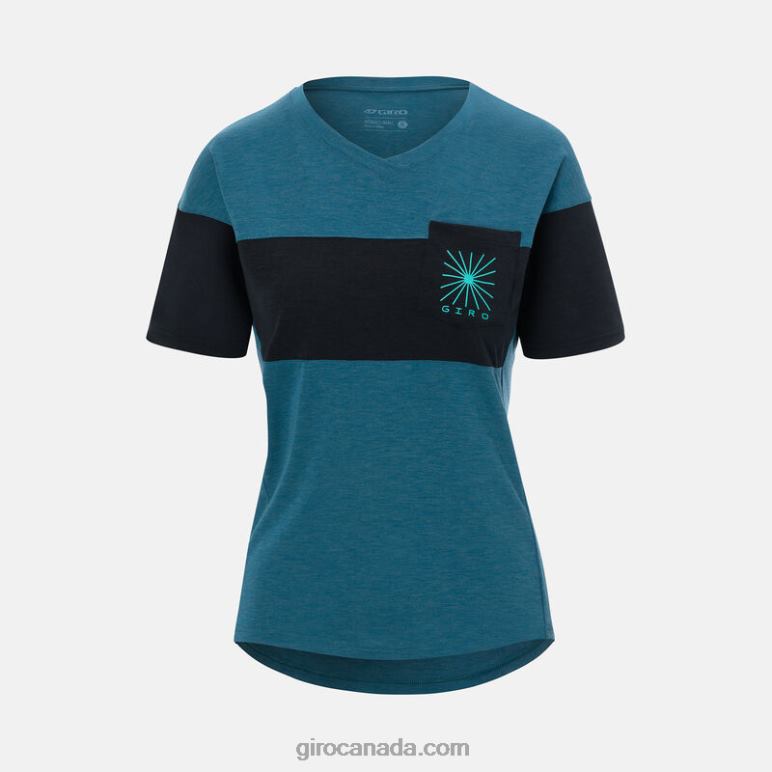 Giro Harbor Blue/Black Women Ride Jersey 46F4N1121