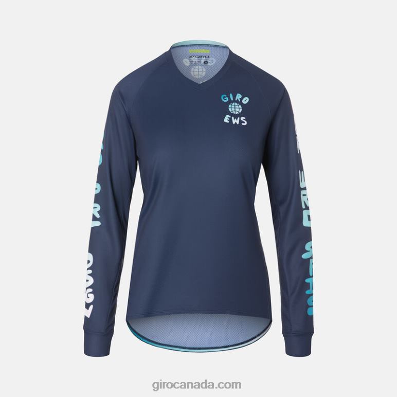 Giro Midnight Blue Ews Women Roust Ls Jersey 46F4N1270