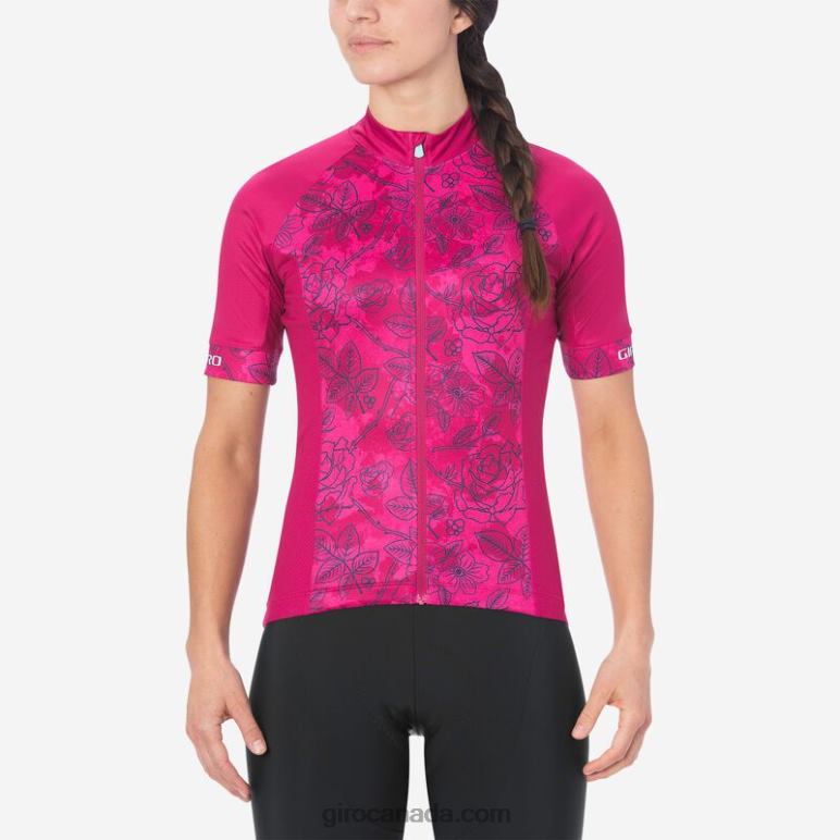 Giro Pink Floral Women Chrono Sport Jersey 46F4N1238