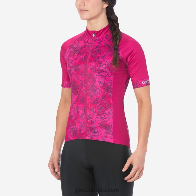 Giro Pink Floral Women Chrono Sport Jersey 46F4N1238
